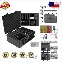 Lightweight ABS Hard Shell Pistol Case Stores 6 Handguns and Accessories Lightweight ABS Hard Shell Pistol Case Stores 6 Handguns and Accessories