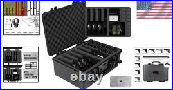 Lightweight ABS Hard Shell Pistol Case Stores 6 Handguns and Accessories Lightweight ABS Hard Shell Pistol Case Stores 6 Handguns and Accessories