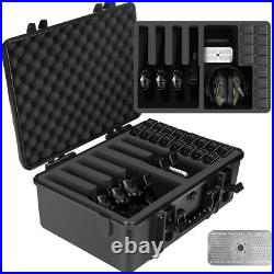 Lightweight ABS Hard Shell Pistol Case Stores 6 Handguns and Accessories Lightweight ABS Hard Shell Pistol Case Stores 6 Handguns and Accessories