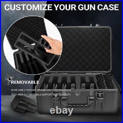 Lightweight ABS Hard Shell Pistol Case Stores 6 Handguns and Accessories Lightweight ABS Hard Shell Pistol Case Stores 6 Handguns and Accessories