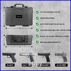 Lightweight ABS Hard Shell Pistol Case Stores 6 Handguns and Accessories Lightweight ABS Hard Shell Pistol Case Stores 6 Handguns and Accessories