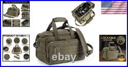 Lockable Double-Layer Pistol Range Bag Safe Soft Carrying Case for Shooters Lockable Double-Layer Pistol Range Bag Safe Soft Carrying Case for Shooters