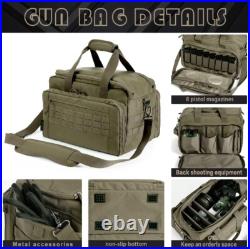 Lockable Double-Layer Pistol Range Bag Safe Soft Carrying Case for Shooters Lockable Double-Layer Pistol Range Bag Safe Soft Carrying Case for Shooters