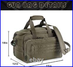 Lockable Double-Layer Pistol Range Bag Safe Soft Carrying Case for Shooters Lockable Double-Layer Pistol Range Bag Safe Soft Carrying Case for Shooters