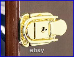 Lockable Pistol Case Single Handgun Wall Mount Cabinet Solid Hardwood Rack Box Lockable Pistol Case Single Handgun Wall Mount Cabinet Solid Hardwood Rack Box