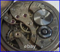 Longines Pocket watch open face gun case 46 mm. In diameter balance Ok
