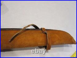 Lot 2 Leather Saddle Rifle Holster and hand gun case Cowhide tooled deer10213