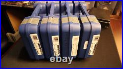 Lot of 4 Smith & Wesson Plastic Pistol Case Medium Blue with foam liners