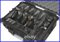 Luxury Hard Plastic Firearm Case Holds 5 Pistols, 30 Magazines, Waterproof