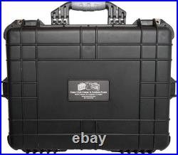 Luxury Hard Plastic Firearm Case Holds 5 Pistols, 30 Magazines, Waterproof