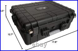 Luxury Hard Plastic Firearm Case Holds 5 Pistols, 30 Magazines, Waterproof