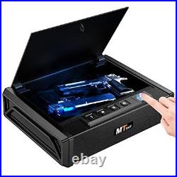 MTsafe Gun Safe with Biometric Fingerprint Lock Portable Handgun Storage Box