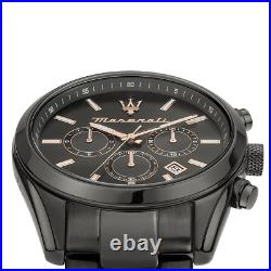 Maserati Quartz Watch Attraction Multifunction Gun Black PVD Case R8853151001