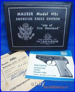 Mauser HSc American Eagle Edition 1 of 5000 Factory Pistol Handgun Case