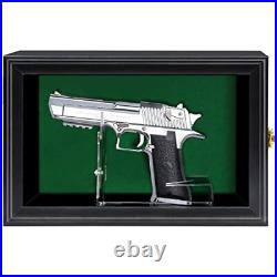Medikaison Single Handgun Pistol Revolver Gun Display Case Wall Mount Lockabl