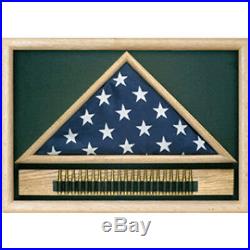 Military 21 Gun Salute Flag Display Case Hand Made By Veterans