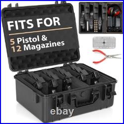 Military-Grade Waterproof Pistol Case with Ergonomic Handle & Lockable Design