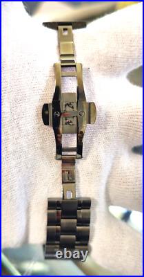 Movado Heritage Swiss Chronograph Quartz Watch Black Dial Gunmetal Case Bracelet