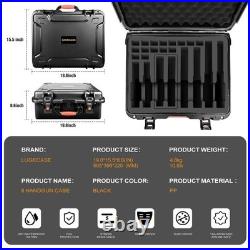 Multi Handgun Case Waterproof Hard Shell, Holds Pistols & Magazines, TSA Appro