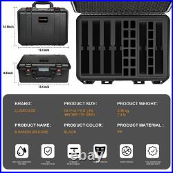 Multi-Handgun Case Waterproof Hard Shell Pistol Box, TSA Approved, Holds Pisto