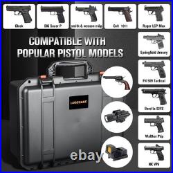 Multi-Handgun Case Waterproof Hard Shell Pistol Box, TSA Approved, Holds Pisto