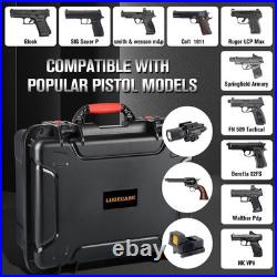 Multi-Handgun Case Waterproof Hard Shell Pistol Box, TSA Approved, Holds Pisto