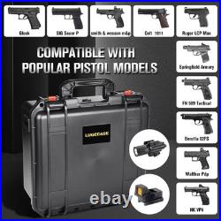 Multi Handgun Case Waterproof Hard Shell Pistol Storage, TSA Approved, Holds P