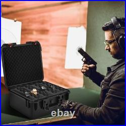 Multi Handgun Case Waterproof Hard Shell Pistol Storage, TSA Approved, Holds P