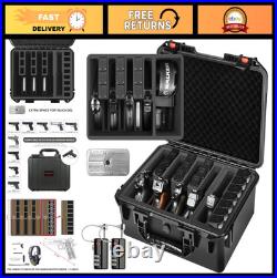 Multi-Handgun Case Waterproof Hard Shell Storage Box for Pistols & Magazines