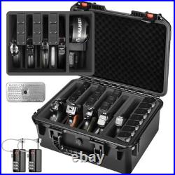 Multi-Handgun Case Waterproof Hard Shell Storage Box for Pistols & Magazines