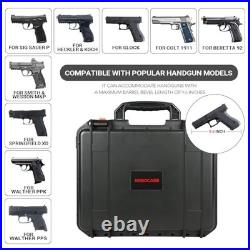 Multi-Handgun Case Waterproof Hard Shell Storage Box for Pistols & Magazines