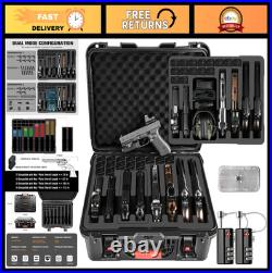 Multi-Handgun Case Waterproof Hard Shell, TSA Approved, Holds Pistols & Magazi