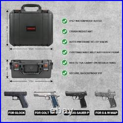 Multi-Handgun Hard Shell Case Waterproof Storage Box for Pistols & Magazines