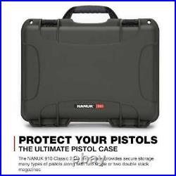 NANUK 910 Olive Waterproof 2UP Classic Pistol Hard Case (910CLASG6)