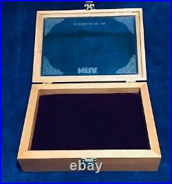NRA ALASKA Solid Wood with Glass Top Locking (withkey) Presentation Case! 9x12