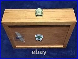 NRA ALASKA Solid Wood with Glass Top Locking (withkey) Presentation Case! 9x12