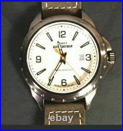 NWOT Timex T49909 Expedition withindiglo gun metal case Orange Second Hand Watch