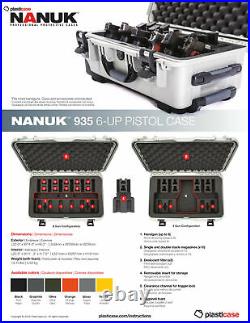 Nanuk 935 Waterproof TSA Safe case SIX Glock, 1911, SIG, Ruger, 6-UP