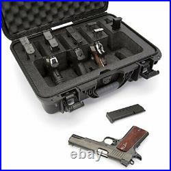 Nanuk Silver 925 Lockable TSA Hard Gun Case QUAD Glock 1911 SIG Ruger 4-UP. 38