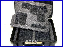 New Black ArmourCase 1400 case includes Precut Pistol Foam +nameplate