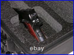 New Black Armourcase 1450 case +precut 1 Revolver pistol handgun foam +nameplate