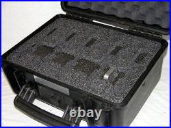 New Black Armourcase 1450 case with precut 5 pistol handgun foam free nameplate