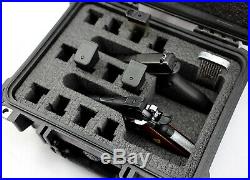 New Black case includes Pelican 1400 2 Pistol case Foam free engraved nameplate