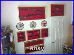 New Custom Wood Double Pistol Display Case For Colt 1911, Python, Saa, S&w