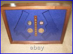 New Custom Wood Double Pistol Display Case For Colt 1911, Python, Saa, S&w