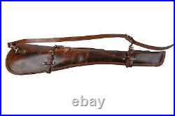 New Hand Tooled Rifle Scabbard Shotgun Sleeve Genuine Leather Western Hardcase