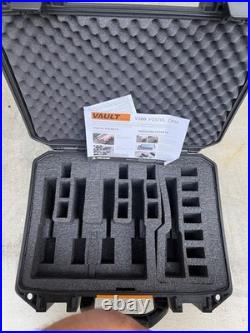 New In Box Vault Pelican 5 Pistol Case V300 Black with custom foam insert