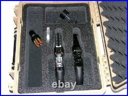 New Tan Armourcase Waterproof 1450 case + precut 2 Revolver pistol handgun foam