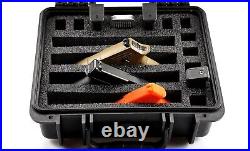 New case includes precut Pelican 1400 4 Pistol case Foam free engraved nameplate