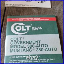 OEM COLT 380 MUSTANG 1ST. EDITION BOX-GOOD SHAPE-COMPLETE WithPAPERS-FROM 80s